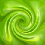 Abstract green swirl  glossy background